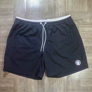 Chubbies Under The Capes Men's Shorts Swim Trunks - Black/Pink Liner - XL x 5.5"